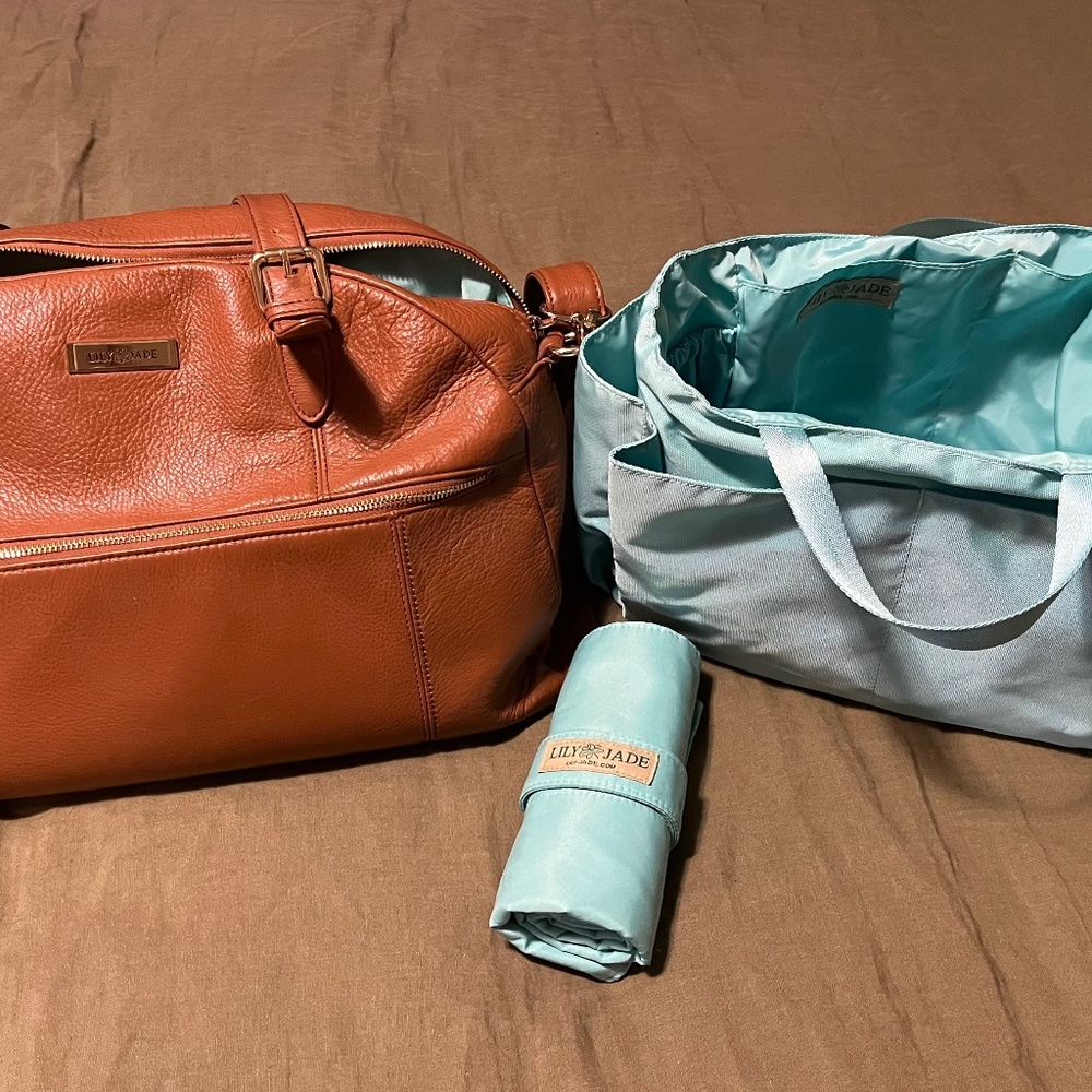 Lily Jade leather diaper bag